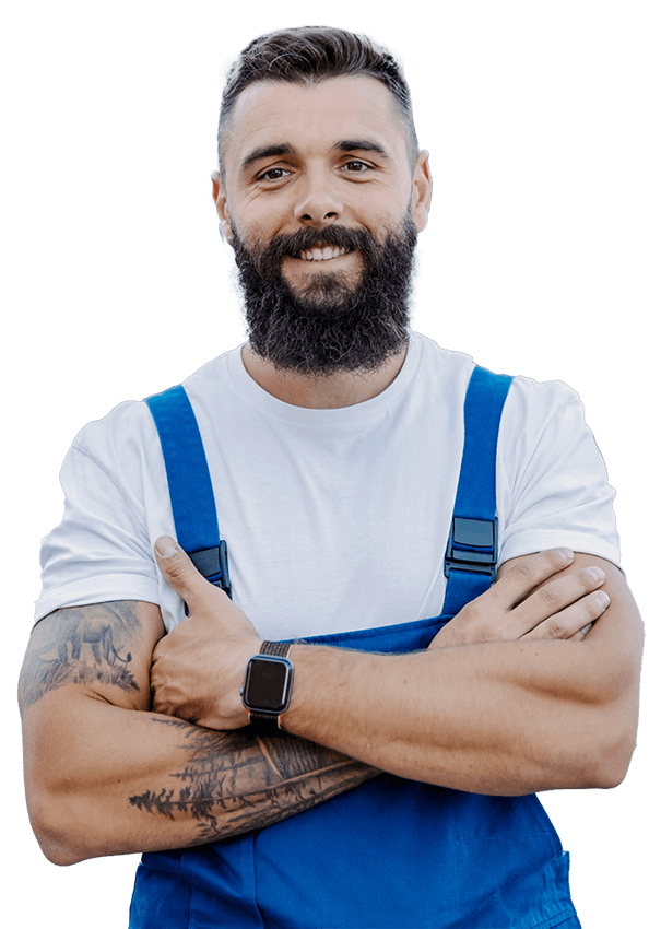 smiling HVAC technician